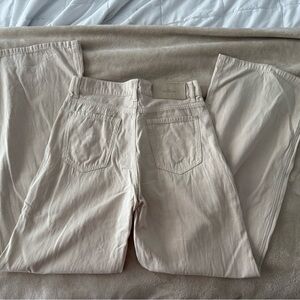 SOLD - 7FAM Beige Linen Denim Pants
